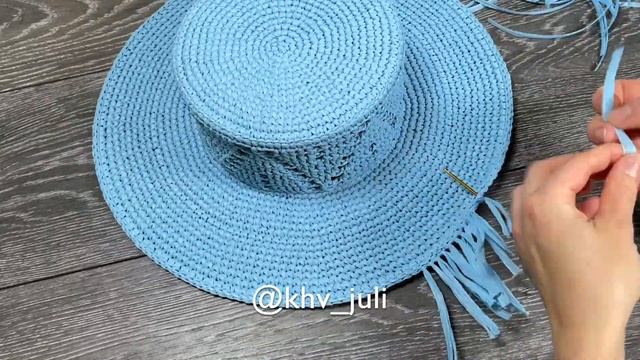 ?Такой тульи нет ни у кого?шляпа канотье/JiJi вязание смотреть онлайн