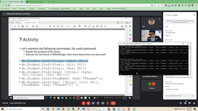 ADM Practical 8 Insert MongoDB and Assignment Presentation Group 1(8.4.2022) смотреть онлайн