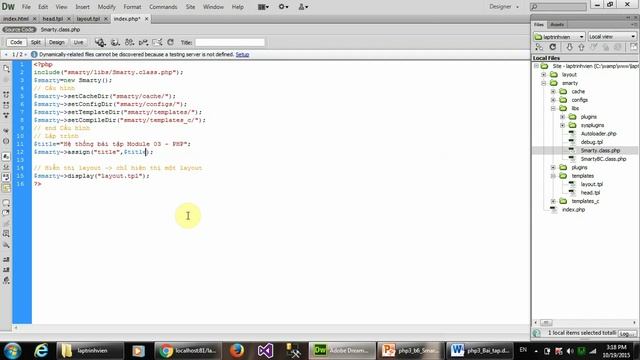 Bài 6: Smarty - Template Engine (BT: 6.1: Template) смотреть онлайн