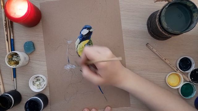 Как нарисовать синицу \ speedpaint смотреть онлайн