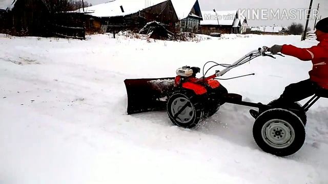 Чистка снега мотоблоком, смотреть онлайн