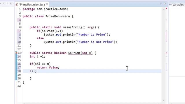 Prime Number using Recursion in Java смотреть онлайн