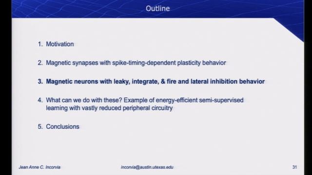 Jean Anne C. Incorvia: Capturing Biological Behavior In Nanomagnetic Artificial Neurons....