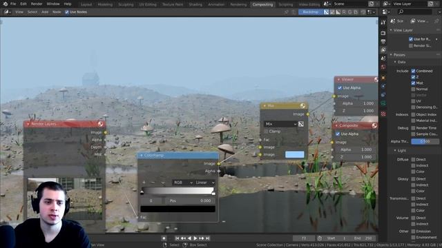 How to Create Fog using Blender's Mist Pass (Tutorial) смотреть онлайн