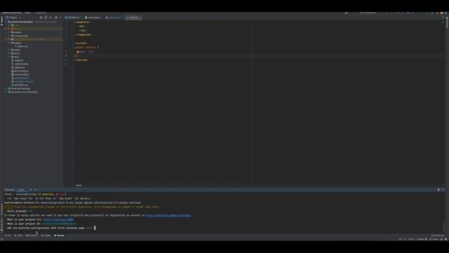 Sections vue-cli setup смотреть онлайн