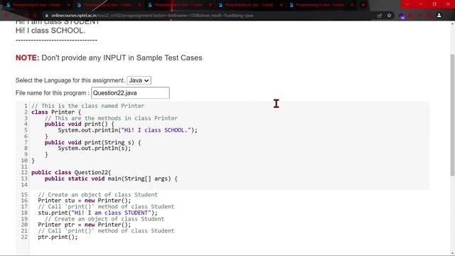 NPTEL Programming In Java WEEK 2 Programming Assignment Solutions | Swayam July 2022 | IIT Kharagpu смотреть онлайн