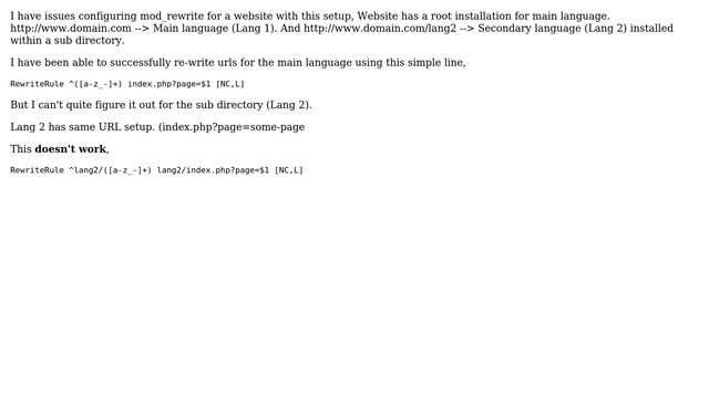 mod_rewrite and sub directory смотреть онлайн