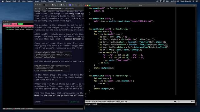 [Rust Programming] Advent of Code 2022 Day 3 - Rucksack Reorganization смотреть онлайн