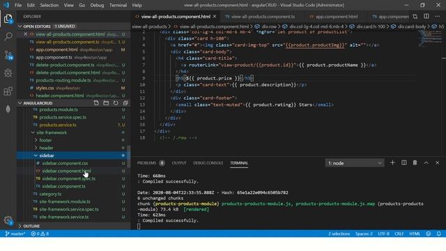 Angular CRUD with Web API Tutorial Part #11 - Feature Module CRUD смотреть онлайн