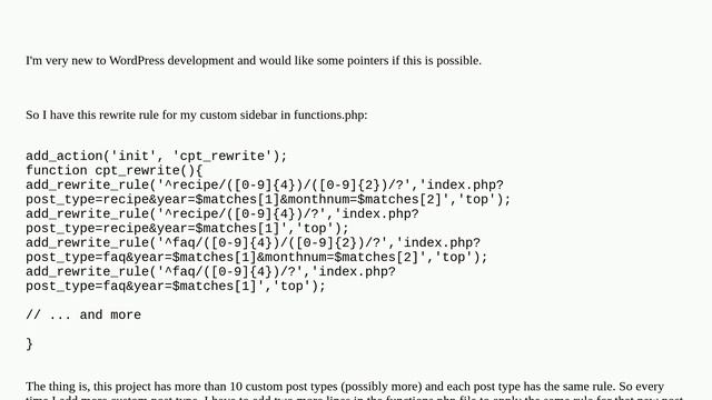 Dynamic WordPress rewrite rules for multiple custom post types смотреть онлайн