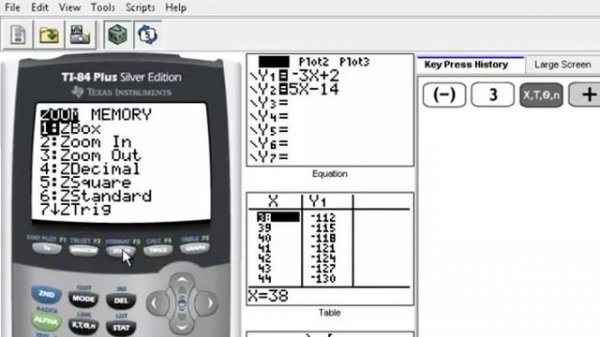 Solve Linear System by Graphing on a Graphing Calculator