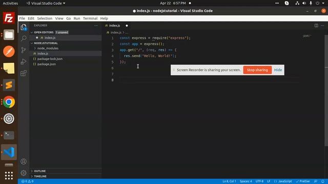 Express NodeJS Tutorial in Hindi #4 Create Hello World in Expressjs смотреть онлайн