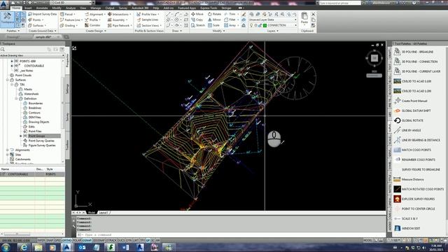 CIVIL3D EDIT POINTS, CREATE CONTOURS and export to AutoCAD смотреть онлайн