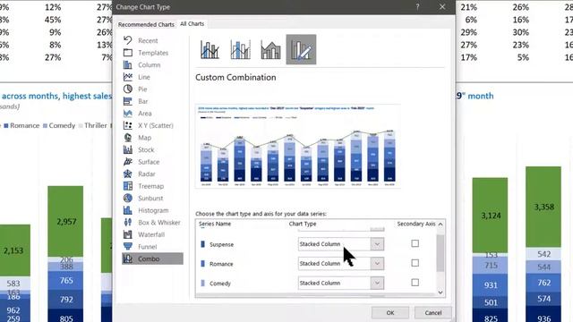 How to show total value in stacked column chart inside Excel смотреть онлайн