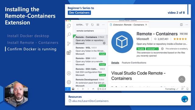 Installing the Remote - Containers Extension [2 of 8] | Beginner's Series to: Dev Containers смотреть онлайн