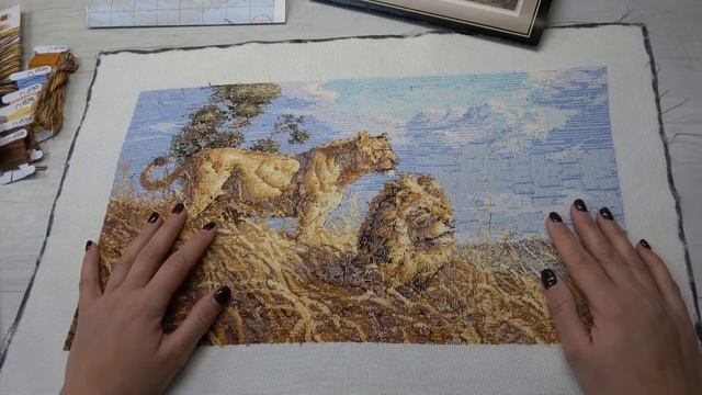 Два финиша/Бискорню/Африканские львы/Вышивка Февраля №2/#вышивка/#juliacreation смотреть онлайн