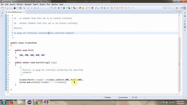 Java EnumSet - of(E e1, E e2) method | EnumSet in Java смотреть онлайн