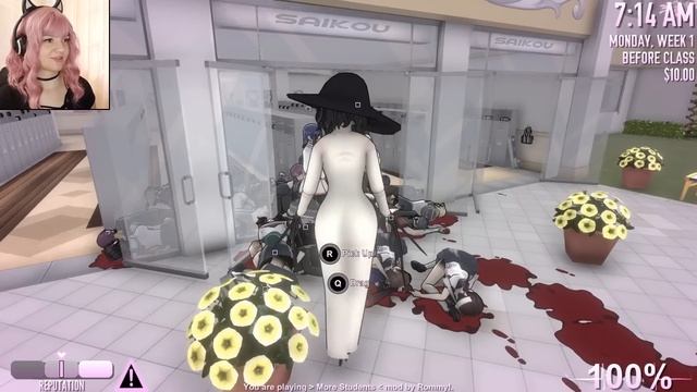 Играю в мод на 200 студентов в Яндере симулятор / Yandere Simulator смотреть онлайн