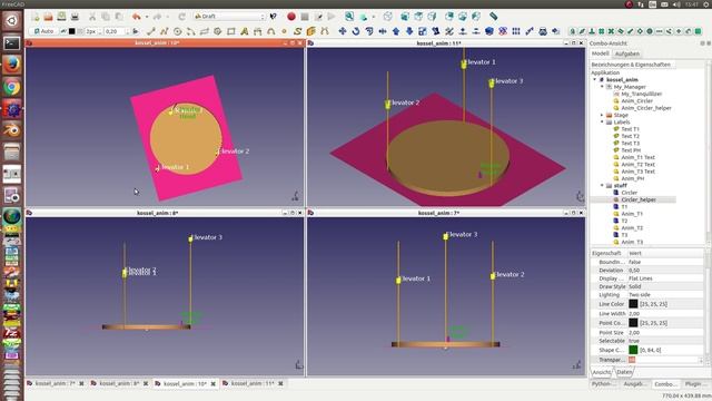 freecad kossel 3d printer animation смотреть онлайн