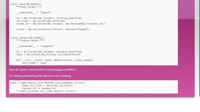 Querying Flask-SQLAlchemy through two table joins смотреть онлайн
