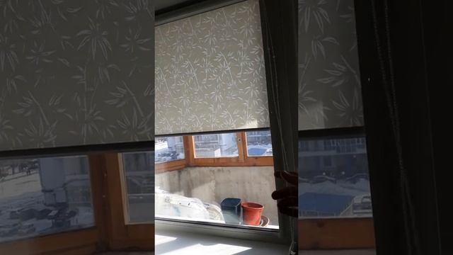 Рулонные шторы производство и установка, ткань Бамбук видео. смотреть онлайн