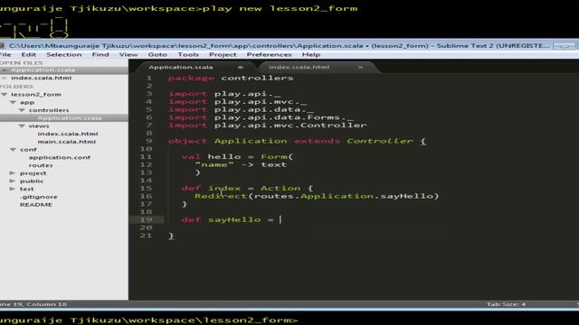 Play! Framework 2.0 Lesson 1.2 Simple Form смотреть онлайн