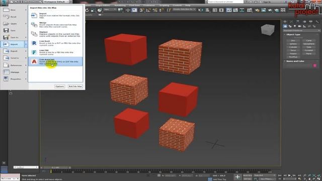 3ds Max 2017. Меню приложения *KatalProject* смотреть онлайн
