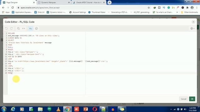 Oracle APEX Tutorial(58)-How to Add Dynamic Marquee In Oracle APEX смотреть онлайн