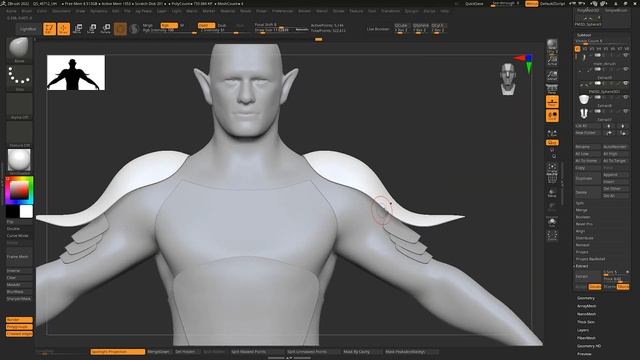 Making an armor in ZBrush using Hard Surface techniques (also using IMM Armor Edge brushes) смотреть онлайн