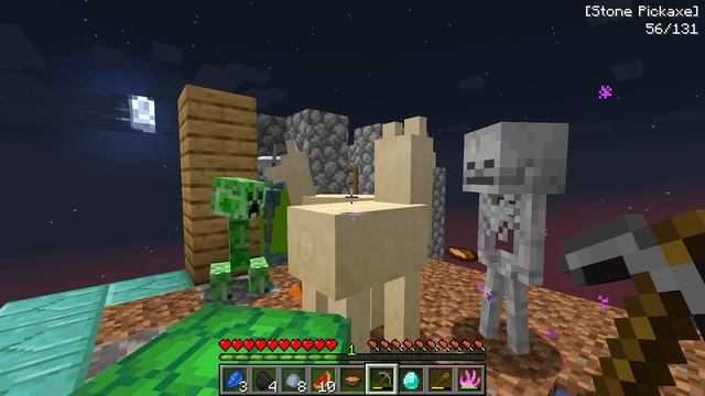 Minecraft But We're MOBS on ONE BLOCK! смотреть онлайн