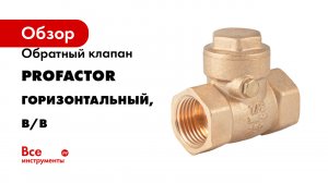 Обратный клапан PROFACTOR горизонтальный, в/в