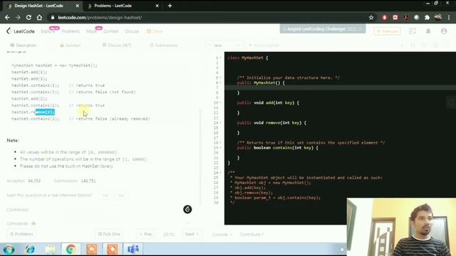 How to use Leetcode with Example (#705.Design Hashset) смотреть онлайн