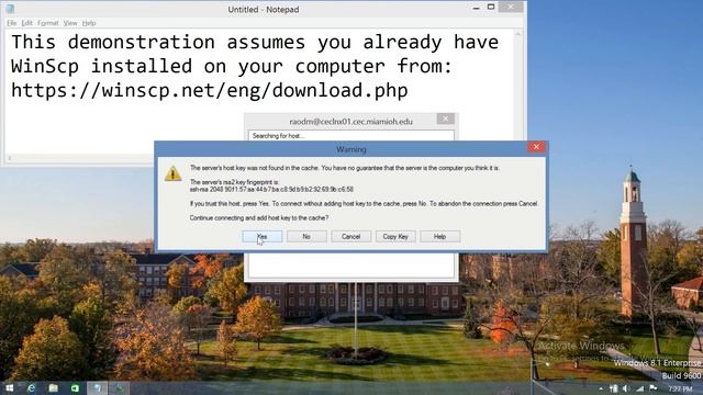 Copying files To/from Linux using WinScp смотреть онлайн