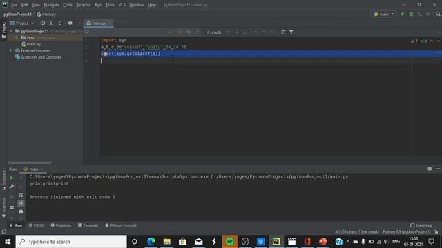 checking the usage of memory of variable in python смотреть онлайн