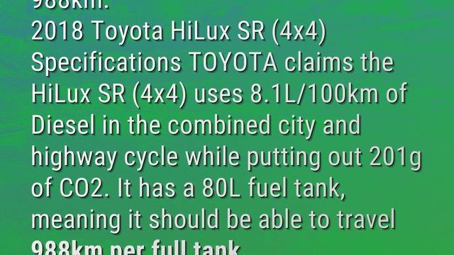 How far can a Toyota Hilux go on a full tank? смотреть онлайн