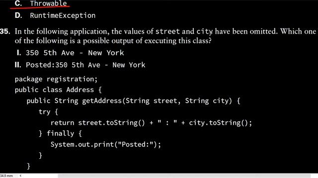 OCA JAVA SE 8 Programmer Guide Practice Test Chapter 8 # 31 - 40 смотреть онлайн