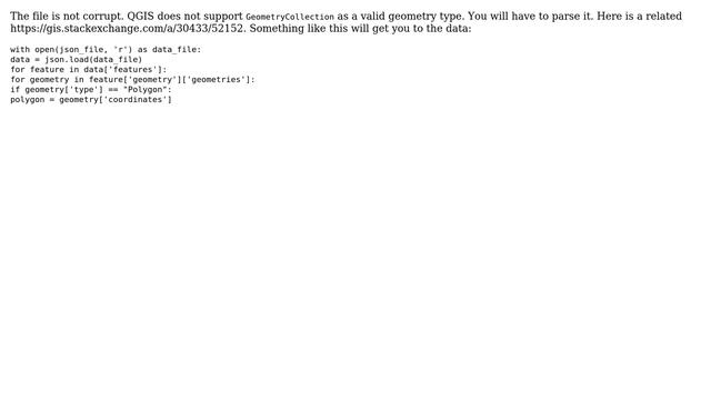 GIS: QGIS does not show the Geometry Collection Polygons from JSON file (2 Solutions!!) смотреть онлайн