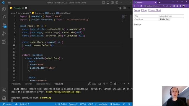 42. React 3 - Databáze firebase 2 - tvorba formuláře смотреть онлайн