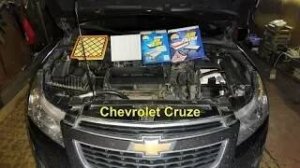 Chevrolet Cruze Замена  фильтр салона,воздушный фильтр двигателя.