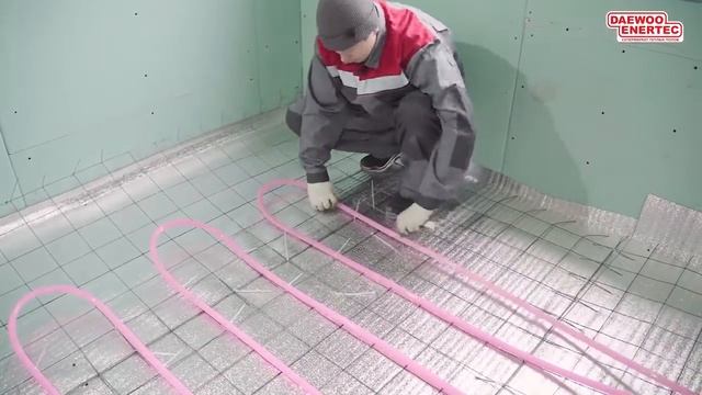 Монтаж электро водяного теплого пола XL PIPE для основного отопления дома смотреть онлайн