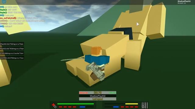 Атака титанов в Roblox смотреть онлайн
