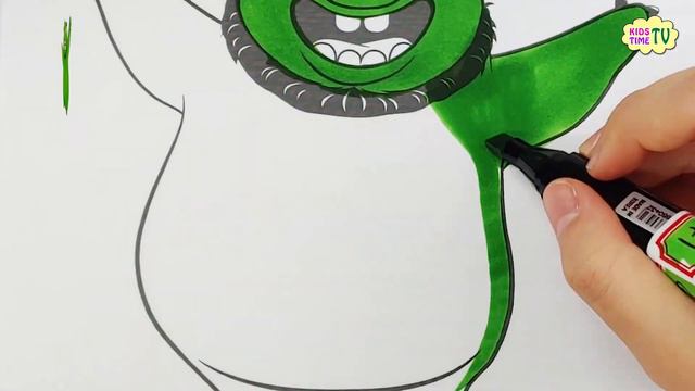 Animation[The Angry Birds Movie2]Coloring Book Pages:How To Draw Angry Birds Movie Coloring For KID