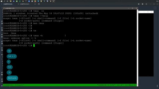 Установка TMUX в Oracle Linux 8 Update 2 смотреть онлайн