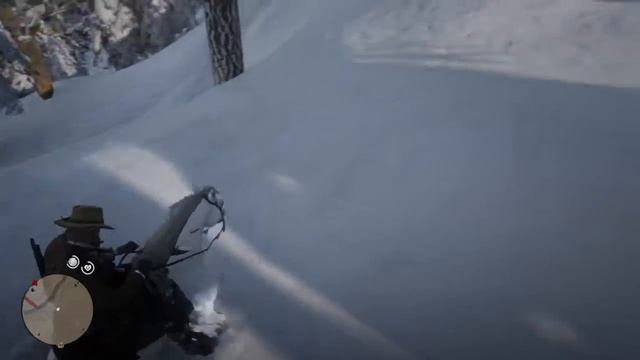 Red Dead Redemption 2 glitch, snow sliding смотреть онлайн