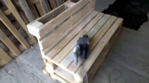 лавочка из поддона своими руками