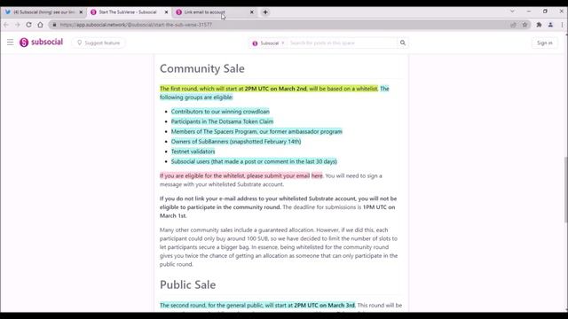 Subsocial Token Sale | Mangata Crowdloan Rush | Integritee and CRAB Rewards Coming ! смотреть онлайн