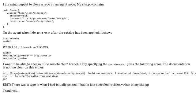 DevOps & SysAdmins: Puppet vcsrepo git checkout branch смотреть онлайн