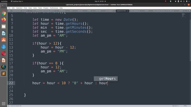 How to Create a Digital Watch in Javascript ( in 12 min ) смотреть онлайн