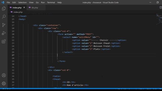 PHP et Mysql Comment afficher les donées relative a trois table avec la selection des options. смотреть онлайн