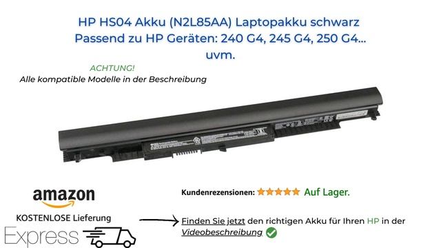 HP Pavilion HS04 240 G4, 245 G4, 250 G4, 255 G4 Akku Wechseln, Laptop Notebook, Batterie Tauschen ✅ смотреть онлайн